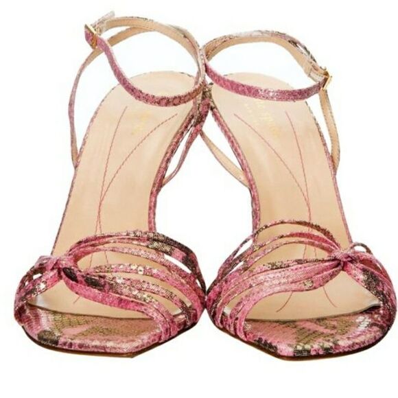 Kate Spade Snakeskin Print Fabric Heels shoes - Picture 1 of 5